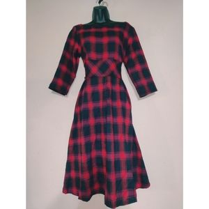 Stunning Plaid Princess / Peasant Style Low Back